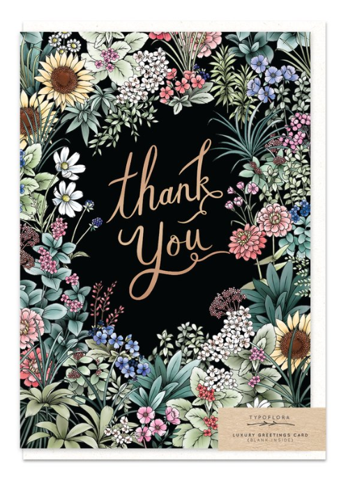 Flower Field Thank You Card