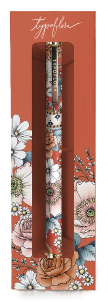 Rollerball Pen - Bouquet in Rust
