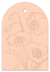 Pink Poppies Gift Tag