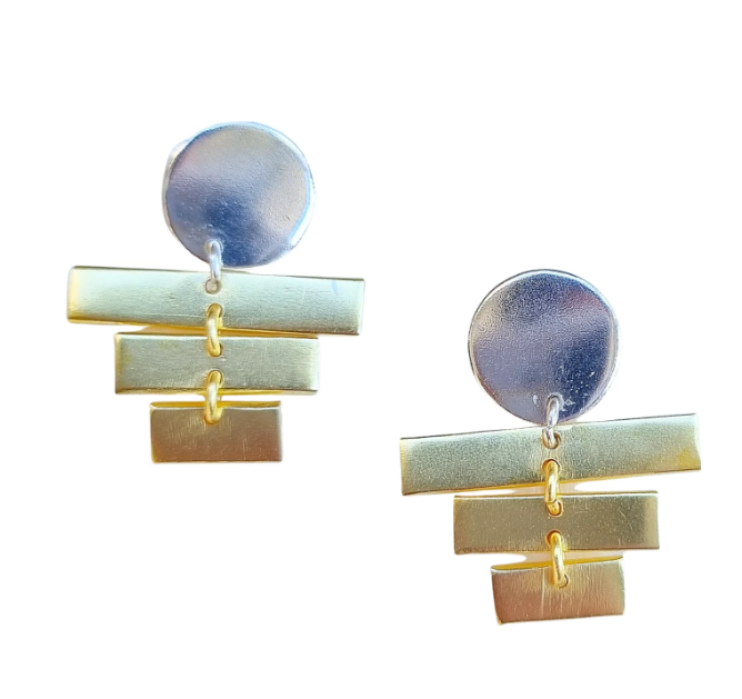Bebe Everyday Basics Brass Stud Earrings