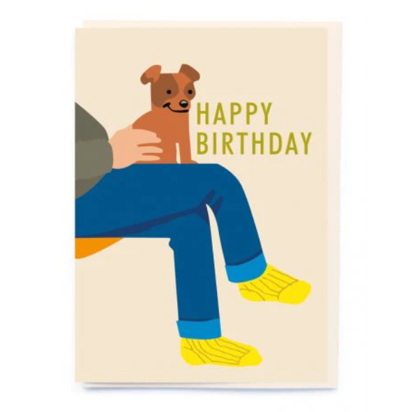 Dog on Lap Men's Birthday
