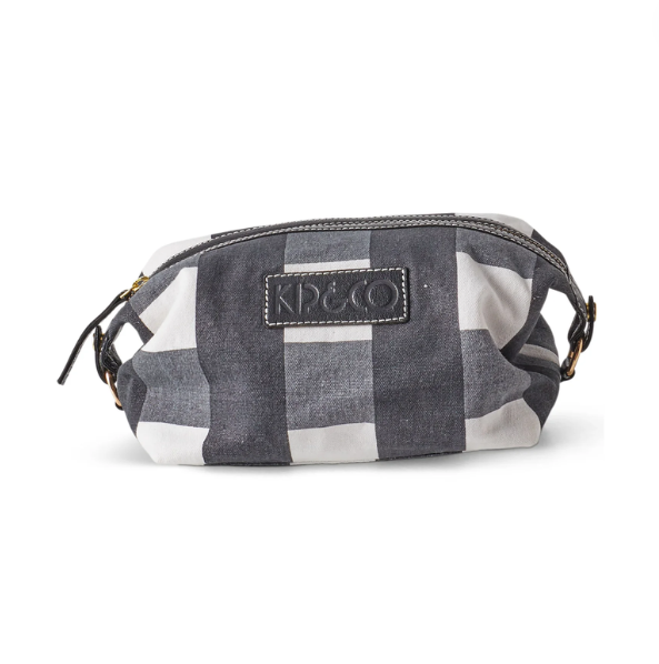 Black & White Gingham Toiletry Bag