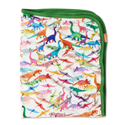 Dino Max White Organic Cotton Snuggle Blanket