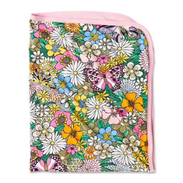 Bliss Floral Organic Cotton Snuggle Blanket