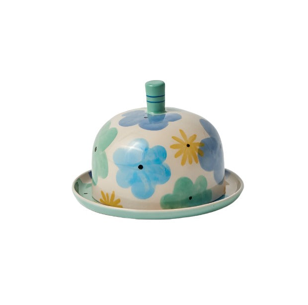 Ditsy Butter Dish - Blue