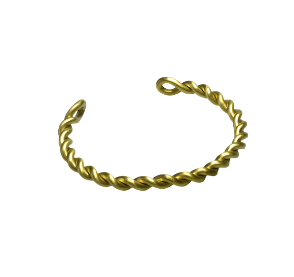 Cuff Bracelet - Twisted Brass
