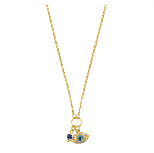 Mati Crystal Necklace - Gold