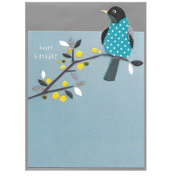 Happy Birthday Bluebird Card