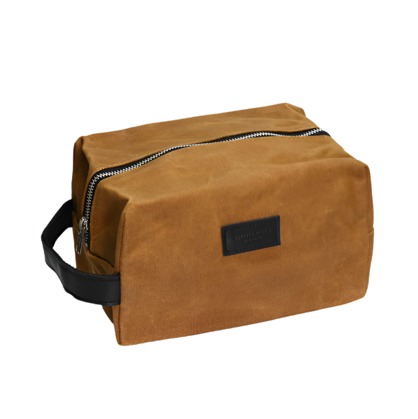 Dopp Kit - Waxed Cotton Tan Brown