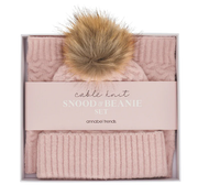 Snood and Beanie Set - Pink