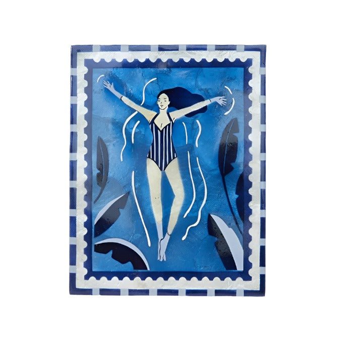 Capiz Shell Art - Resort - Float Blue