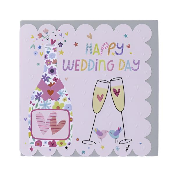 Happy Wedding Day Champagne Card