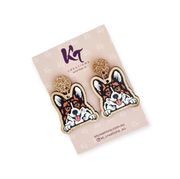 Corgi Bamboo Dangle - Earrings