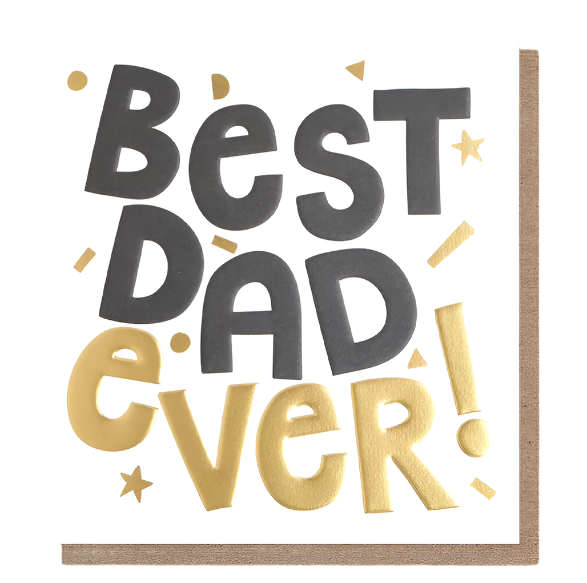 Black & Gold Best Dad Ever Card