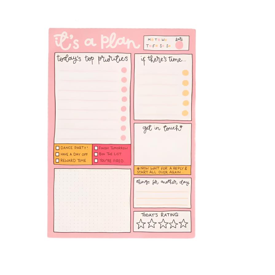 A5 Notepad - Daily Planner - It's A Plan