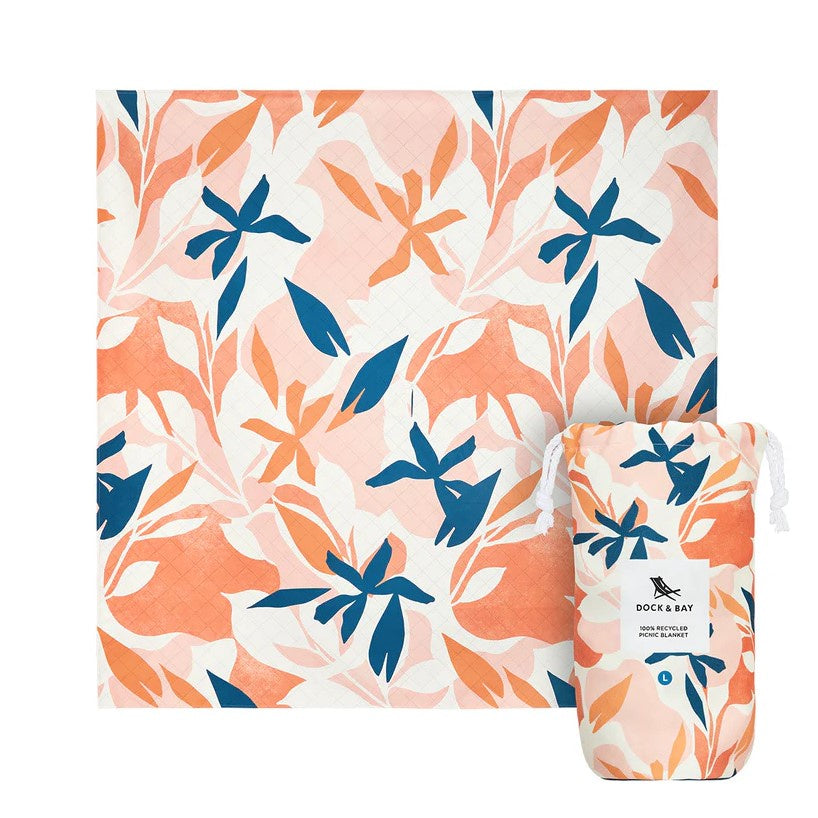 Dock & Bay Picnic Blanket L - Terracotta Tropics
