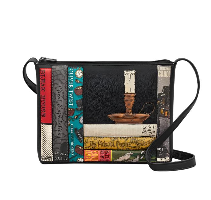 Cross Body Bag - Bookworm Dickens, Black