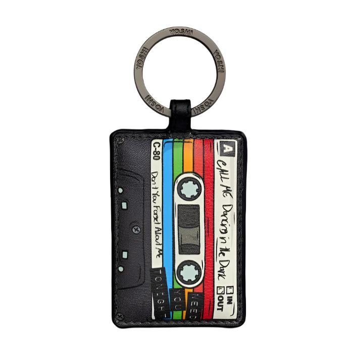 Leather Keyring - Back To The 80s Multicolour