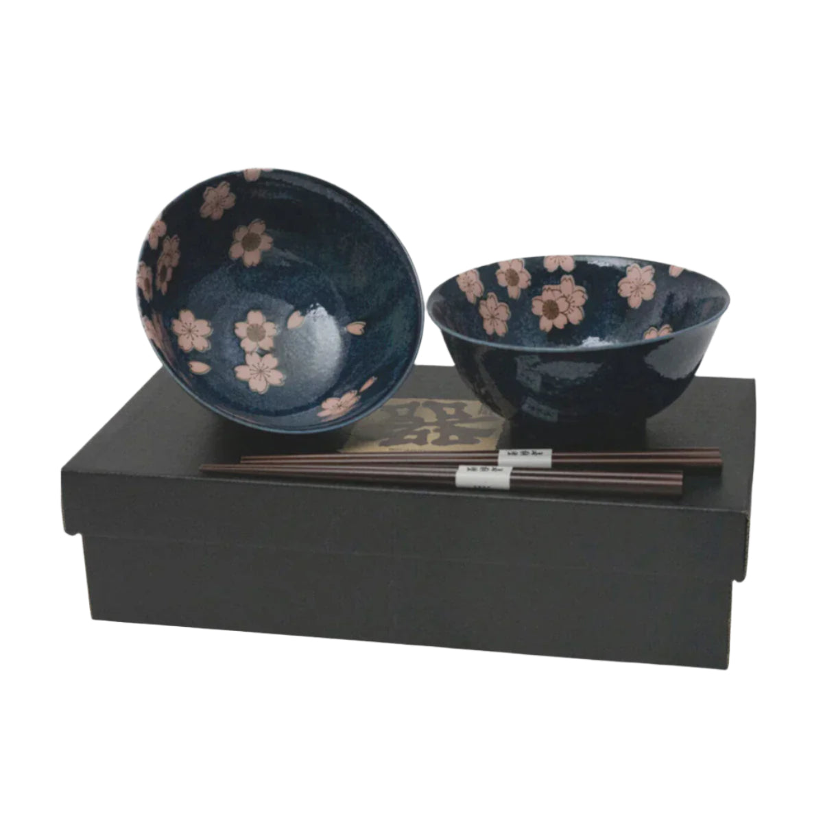 Bowl & Chopstick Set - Sakura Petal Blue