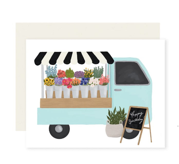 FlowerTruck Birthday Card