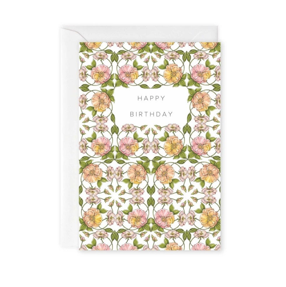 Flora Nouveau Happy Birthday Card