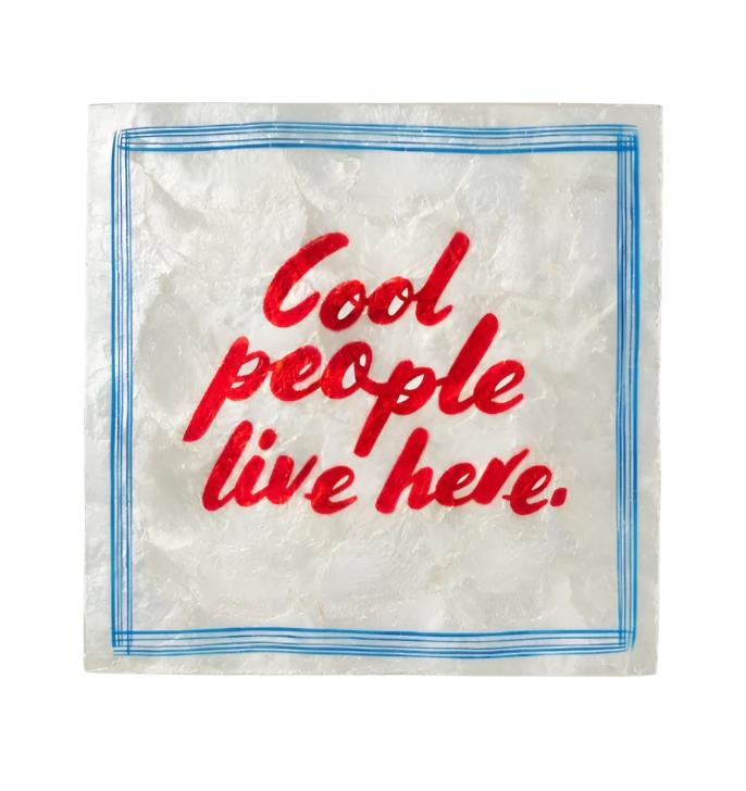 Capiz Shell Art Tile - Fun House - Cool People