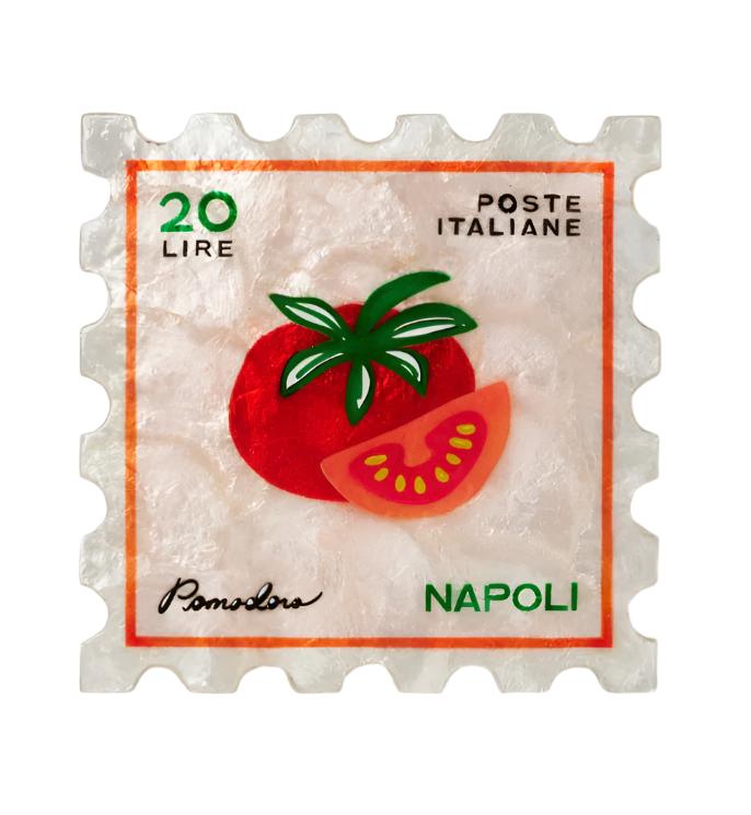 Capiz Shell Art - Fiesta Stamp - Pomodoro