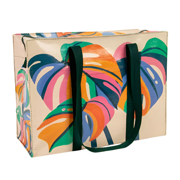 Blue Q Recycled Shoulder Tote - Monstera