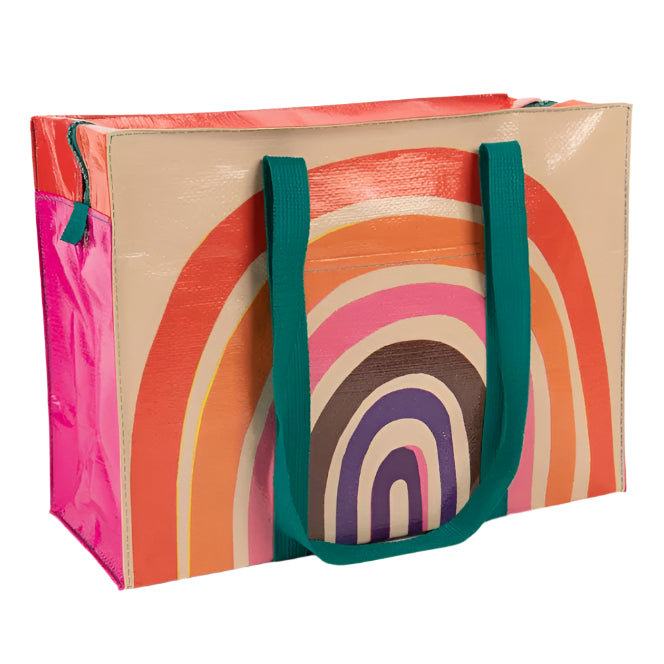 Blue Q Recycled Shoulder Tote - Rainbow