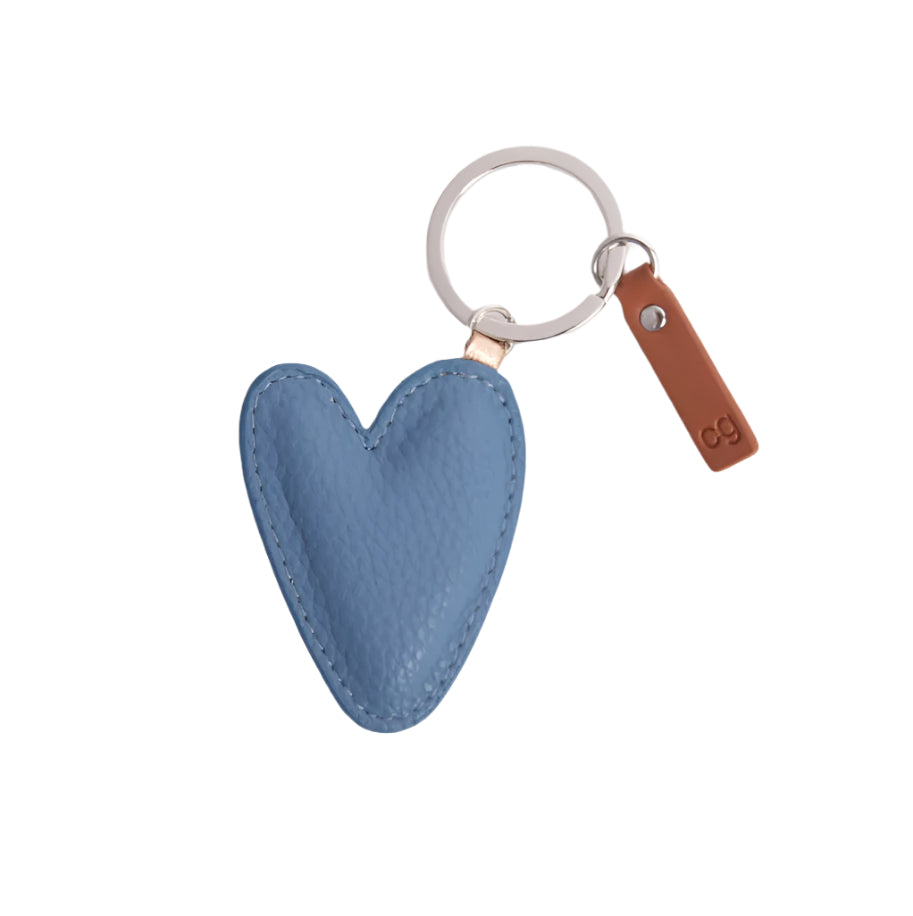 CG Vegan Leather Keyring - Blue Heart
