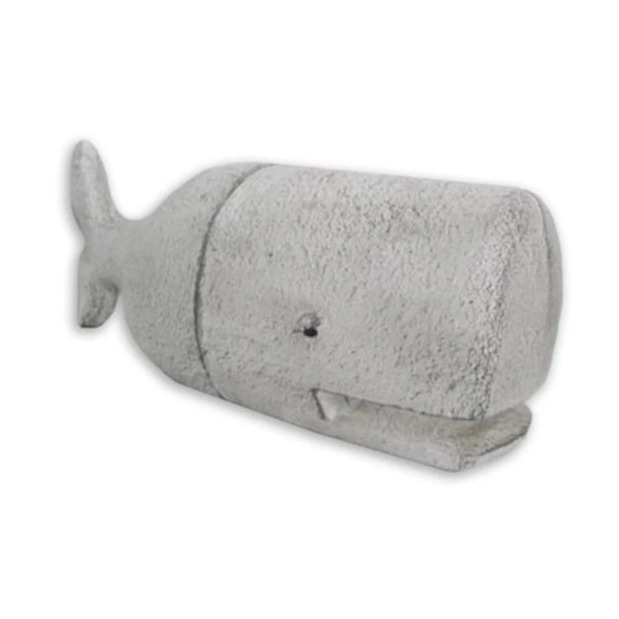 Cast Iron Bookends - Whale, White