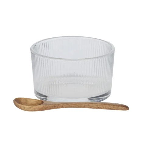 Dritta Glass Bowl with Spoon