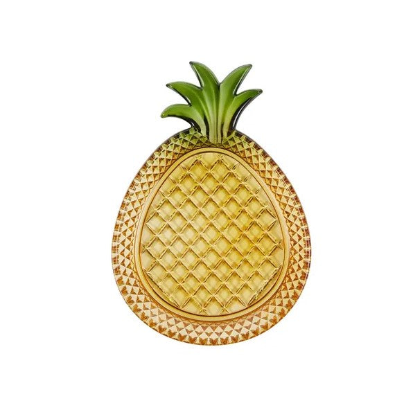 Pineapple Glass Serving Plate - Small