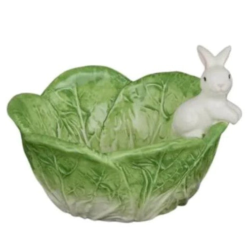 Cabbage Leaf and Rabbit Bowl