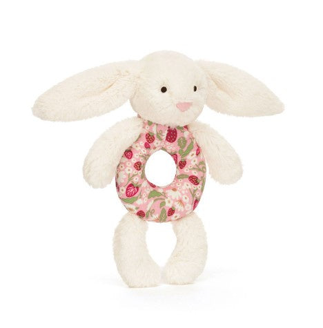Ring Rattle - Blossom Cream Bunny Berry