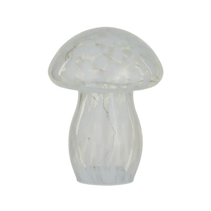 Mushroom Glass LED Lamp Large - White