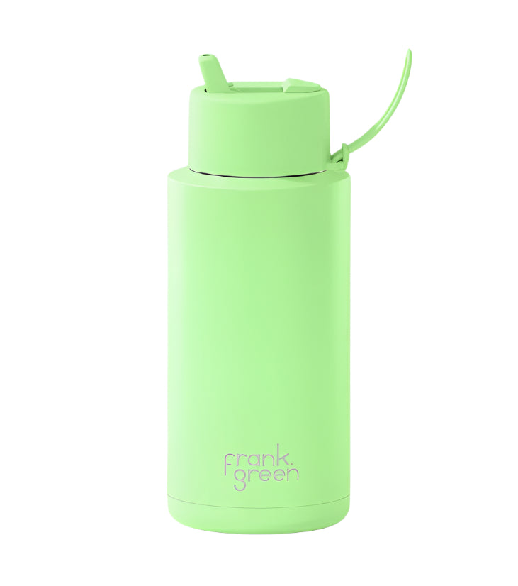 Ceramic Reusable Bottle With Straw Lid 1L - Aurora Glow