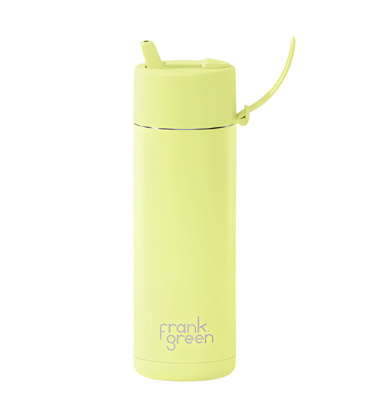 Ceramic Reusable Bottle with Flip Straw Lid 595mL - Star Glow