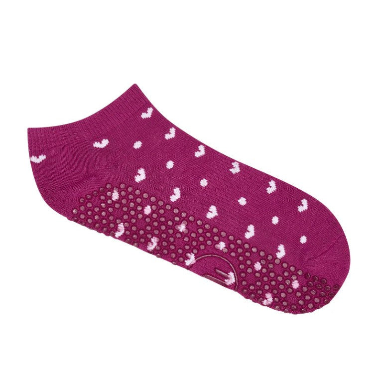 Classic Low Rise Grip Socks - Speckled Fuchsia