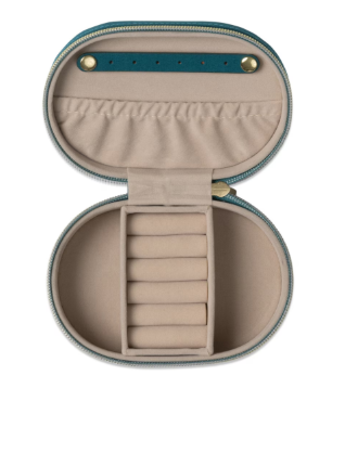Oval Jewellery Case - Teal