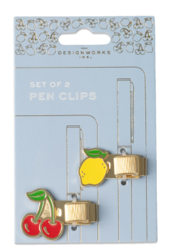 Set of Pen Clips - Lemon + Cherry