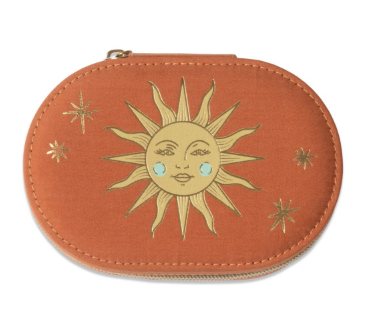 Oval Jewelry Case -Terracotta Sun