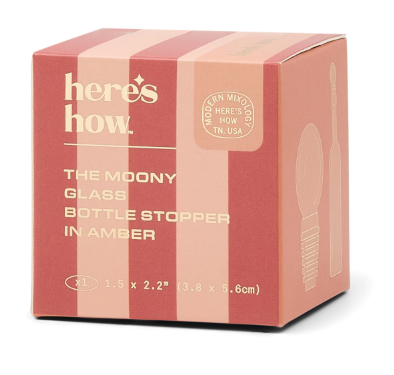 The Moony Glass Bottle Stopper - Amber