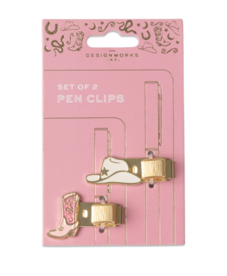 Set of Pen Clips - Cowgirl Hat + Boot