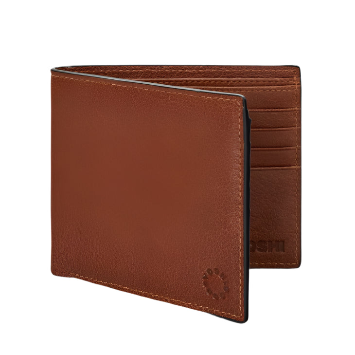 Men's Leather Card Wallet - Brown