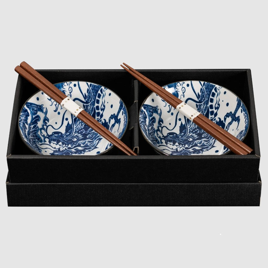 Unryu Dragon Pair Bowl Set