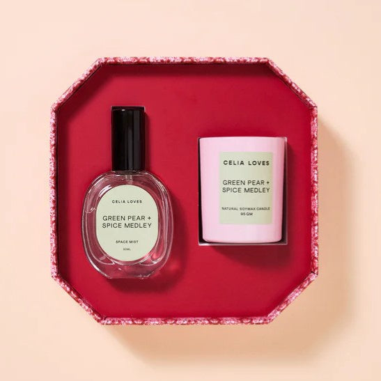 Room Spray & Candle Duo Set - Green Pear & Spice