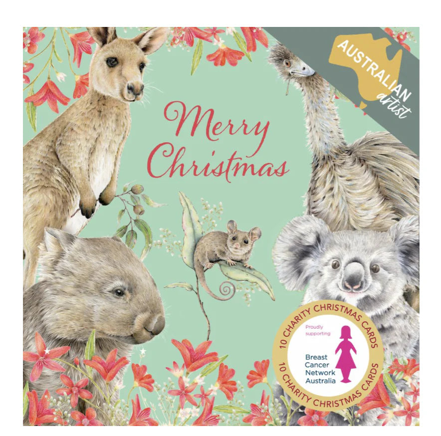 Christmas Cards Set of 10 - Animal Greetings