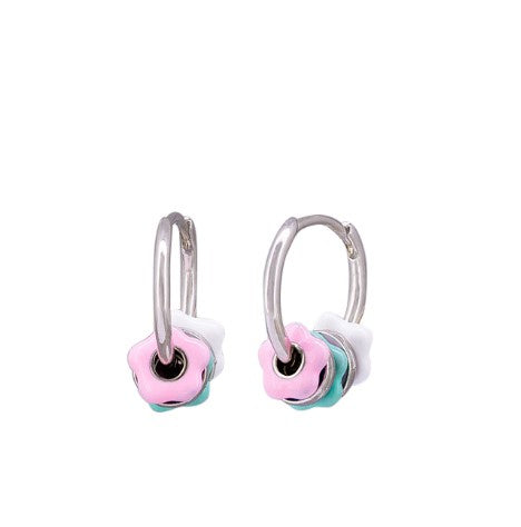 Silver Mini Charms Huggie Earrings