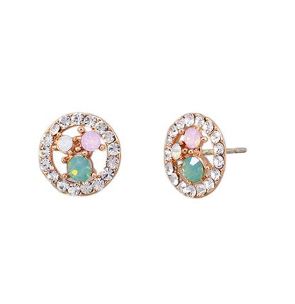 Alessia Rose Gold Crystal Stud Earrings